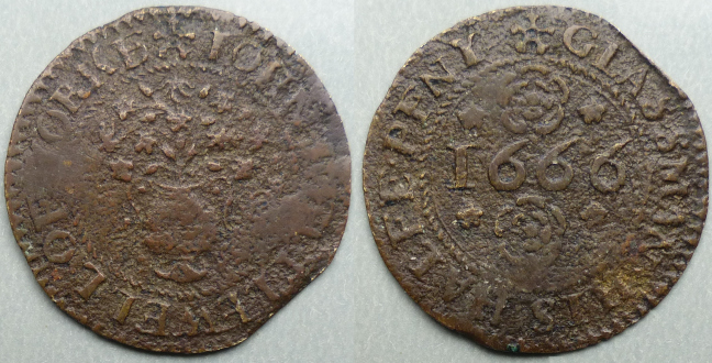York, John Kettlewell 1666 halfpenny